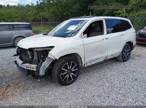 5FNYF5H65KB007568 2019 HONDA PILOT White Vista tres cuartos delantera izquierda