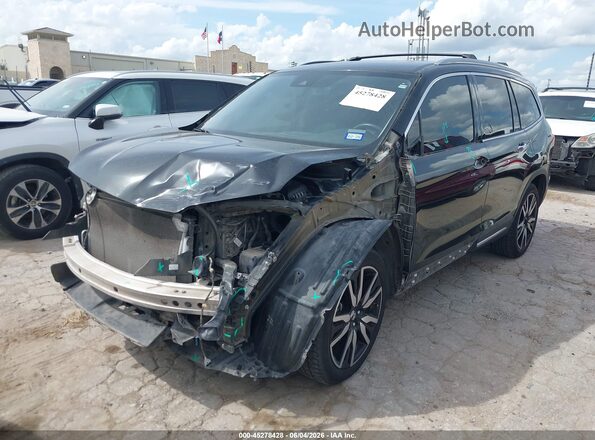 5FNYF5H90MB000072 2021 HONDA PILOT Черный Передняя левая четверть