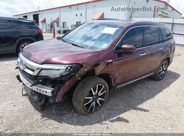5FNYF5H98KB025590 2019 HONDA PILOT Бордовый Передняя левая четверть
