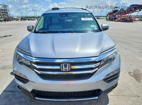 5FNYF6H02JB009553 2018 HONDA PILOT Silver Front view