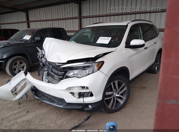 5FNYF6H06JB049554 2018 HONDA PILOT White წინა მარცხენა ხედი სამი მეოთხედიდან