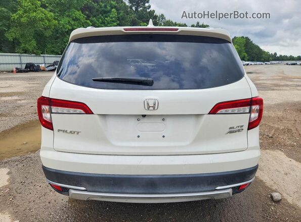 5FNYF6H09KB000107 2019 HONDA PILOT White უკანა ხედი