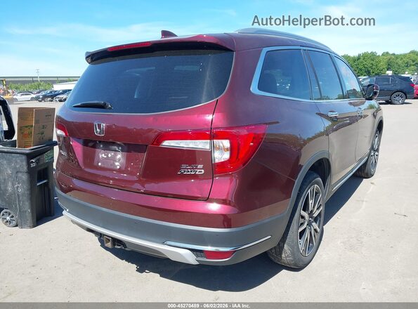 5FNYF6H09MB025348 2021 HONDA PILOT Burgundy 