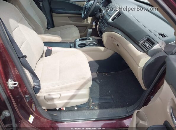 5FNYF6H10GB094958 2016 HONDA PILOT Burgundy Vista interior delantera