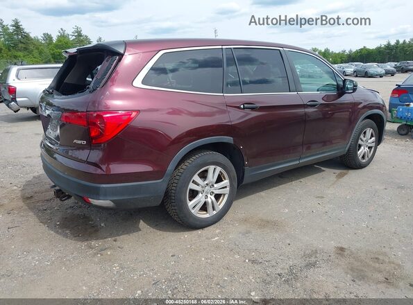 5FNYF6H10GB094958 2016 HONDA PILOT Burgundy Trasero derecho