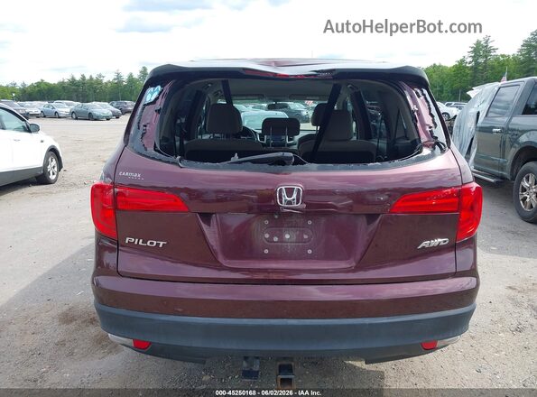 5FNYF6H10GB094958 2016 HONDA PILOT Burgundy 