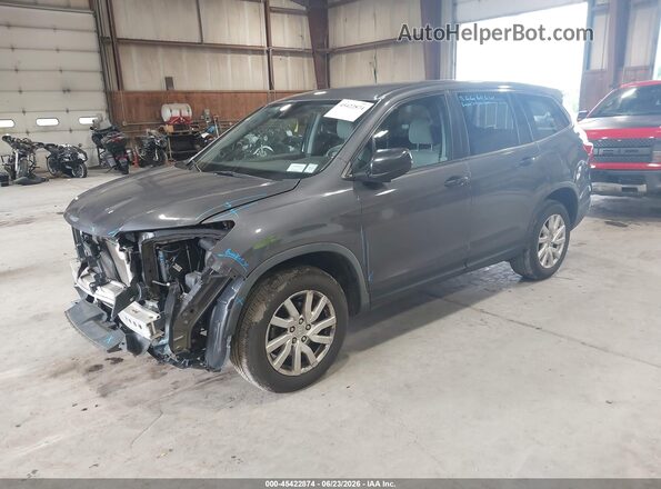 5FNYF6H12KB007778 2019 HONDA PILOT Gray წინა მარცხენა ხედი სამი მეოთხედიდან