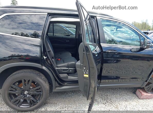 5FNYF6H24NB079787 2022 HONDA PILOT Black Vista de la etiqueta del VIN