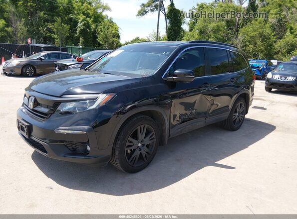 5FNYF6H26MB044442 2021 HONDA PILOT Черный Передняя левая четверть