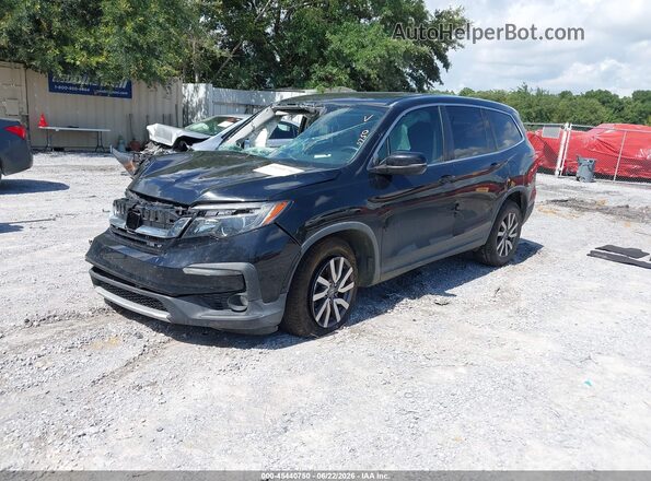 5FNYF6H31KB033306 2019 HONDA PILOT Black წინა მარცხენა ხედი სამი მეოთხედიდან