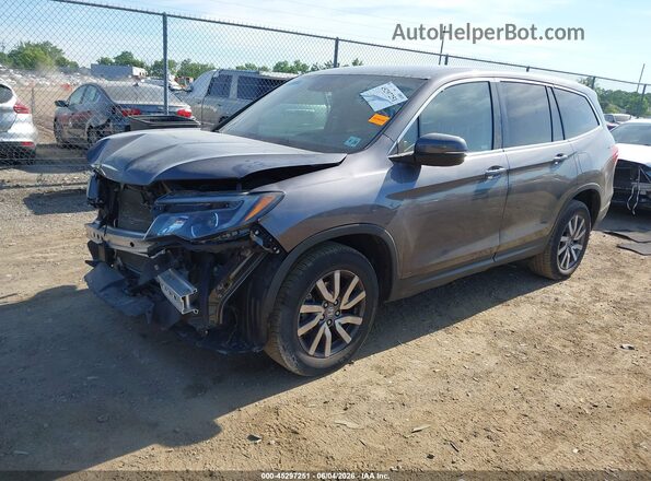 5FNYF6H32MB068715 2021 HONDA PILOT Gray Передня ліва чверть