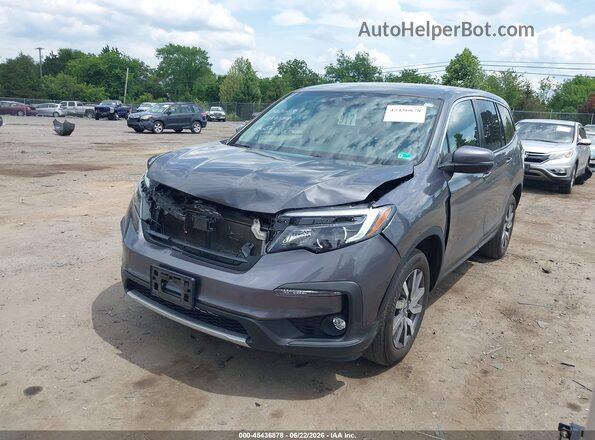 5FNYF6H34KB020050 2019 HONDA PILOT Gray წინა მარცხენა ხედი სამი მეოთხედიდან