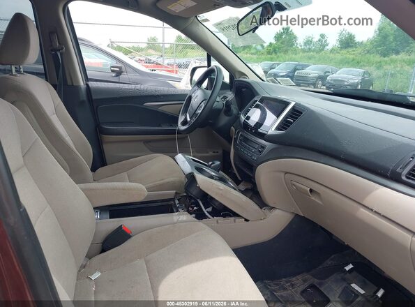 5FNYF6H35JB057767 2018 HONDA PILOT Red წინა სალონის ხედი