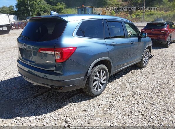 5FNYF6H35KB046866 2019 HONDA PILOT Blue Trasero derecho