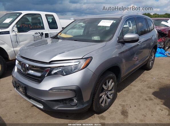 5FNYF6H38KB098878 2019 HONDA PILOT Gray Front left