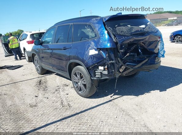 5FNYF6H39NB076635 2022 HONDA PILOT Blue Հետևի ձախ