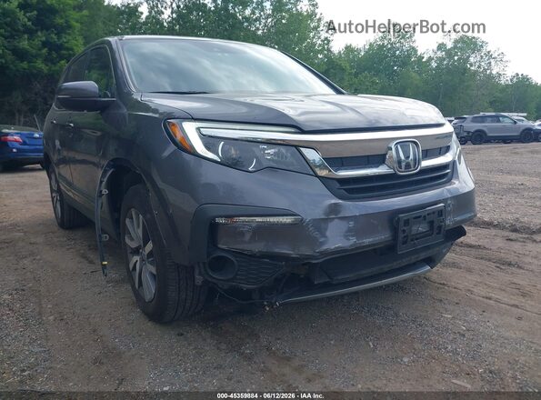 5FNYF6H48KB024594 2019 HONDA PILOT Gray წინა ხედი