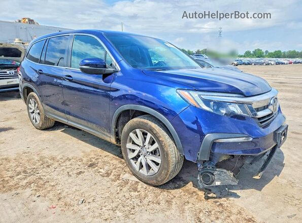 5FNYF6H48KB048913 2019 HONDA PILOT Blue Delantero derecho