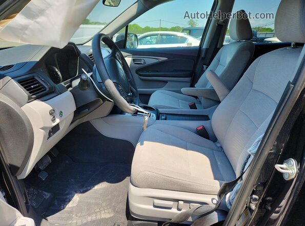 5FNYF6H4XJB047633 2018 HONDA PILOT Black Вид салону спереду