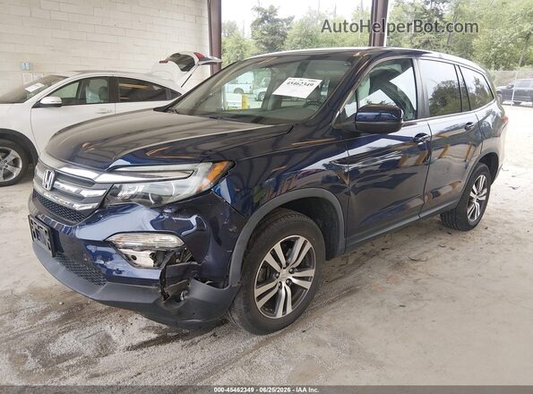 5FNYF6H50JB070492 2018 HONDA PILOT Blue Передня ліва чверть