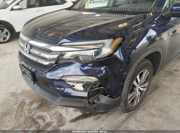 5FNYF6H50JB070492 2018 HONDA PILOT Blue Вид спереду