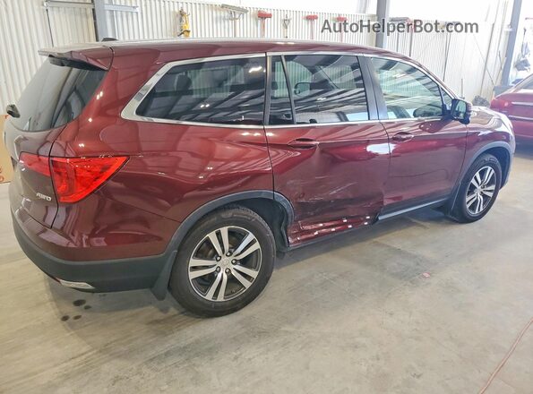 5FNYF6H54JB035258 2018 HONDA PILOT Maroon Задня права чверть