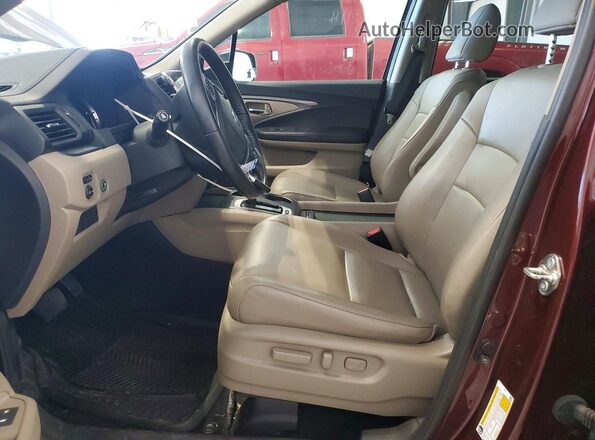 5FNYF6H54JB035258 2018 HONDA PILOT Maroon Вид салону спереду