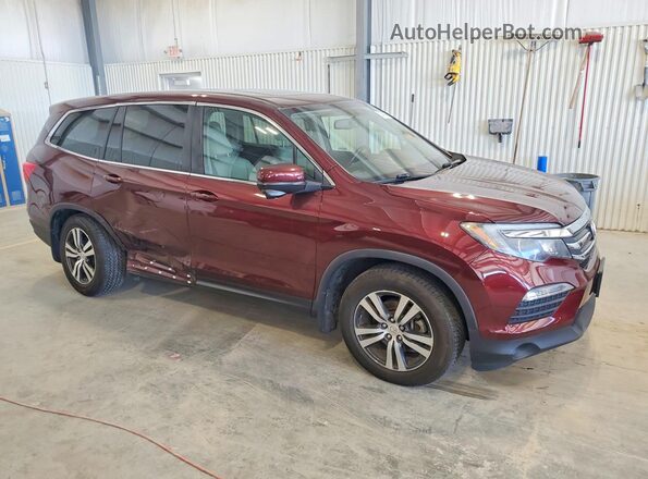 5FNYF6H54JB035258 2018 HONDA PILOT Maroon Передня права чверть