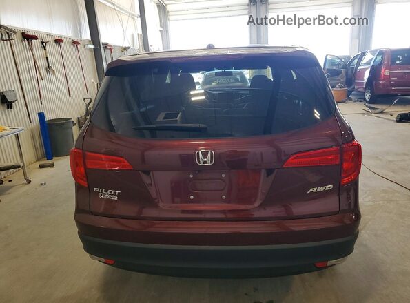 5FNYF6H54JB035258 2018 HONDA PILOT Maroon Вид ззаду