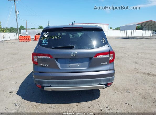 5FNYF6H54KB086034 2019 HONDA PILOT Gray 