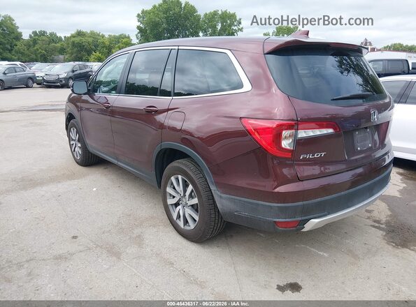5FNYF6H54KB093954 2019 HONDA PILOT Burgundy Trasero izquierdo