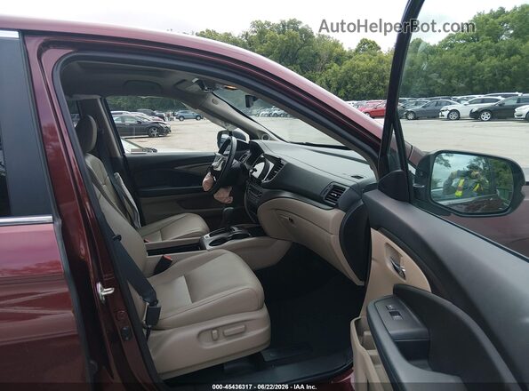 5FNYF6H54KB093954 2019 HONDA PILOT Burgundy Vista interior delantera