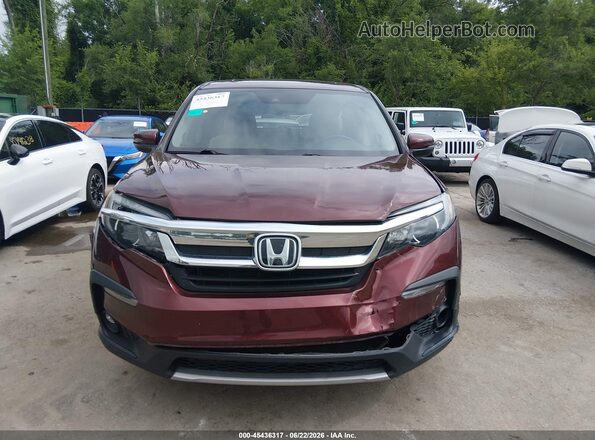 5FNYF6H54KB093954 2019 HONDA PILOT Burgundy Vista del cuadro de instrumentos