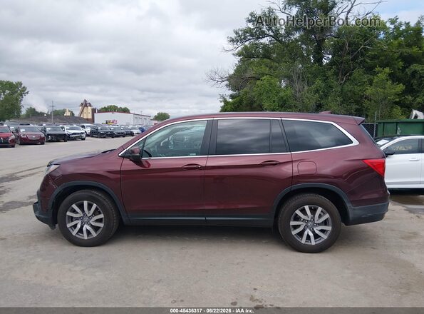 5FNYF6H54KB093954 2019 HONDA PILOT Burgundy Vista interior de 360 grados