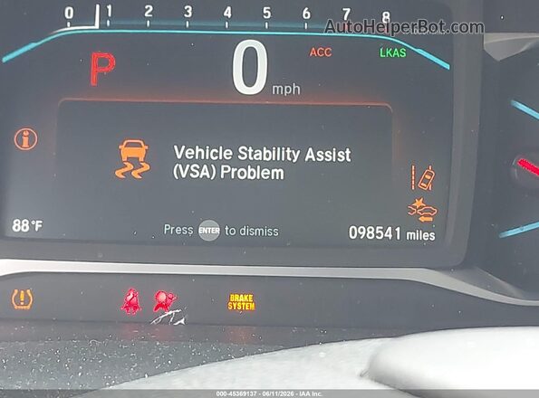 5FNYF6H54LB040463 2020 HONDA PILOT Black Widok tylnych siedzeń