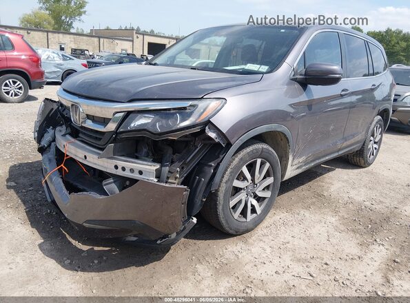 5FNYF6H56KB037501 2019 HONDA PILOT Gray წინა მარცხენა ხედი სამი მეოთხედიდან