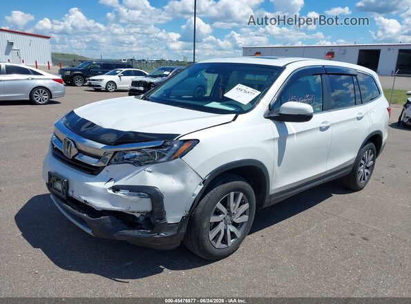 5FNYF6H57MB003814 2021 HONDA PILOT White Vista tres cuartos delantera izquierda
