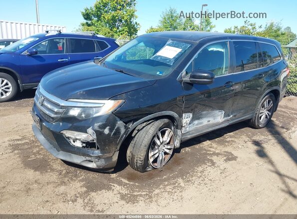 5FNYF6H59HB063633 2017 HONDA PILOT Black Առջևի ձախ երեք քառորդ տեսարան
