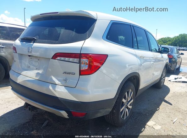 5FNYF6H59KB050372 2019 HONDA PILOT White Trasero derecho