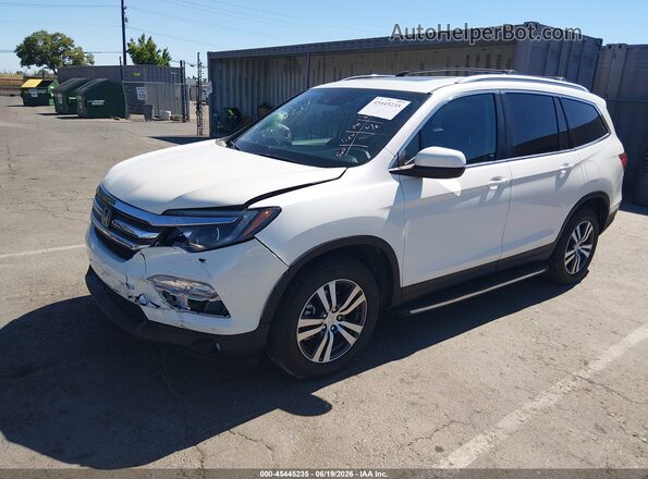 5FNYF6H63JB061407 2018 HONDA PILOT White წინა მარცხენა ხედი სამი მეოთხედიდან