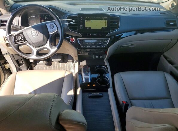 5FNYF6H65KB002327 2019 HONDA PILOT White Vista del salpicadero