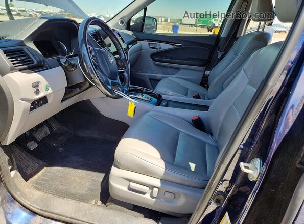 5FNYF6H68KB010163 2019 HONDA PILOT Blue Vista interior delantera