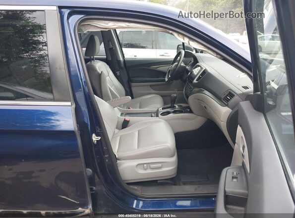 5FNYF6H75HB012003 2017 HONDA PILOT Blue წინა სალონის ხედი