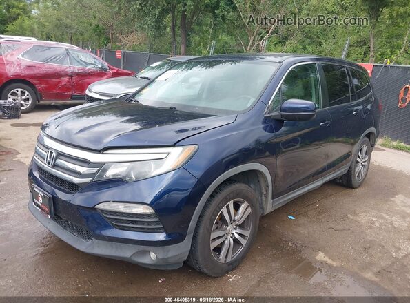 5FNYF6H75HB012003 2017 HONDA PILOT Blue წინა მარცხენა ხედი სამი მეოთხედიდან