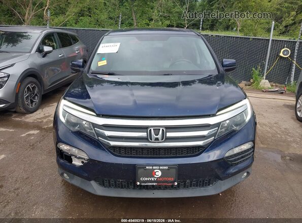 5FNYF6H75HB012003 2017 HONDA PILOT Blue ხელსაწყოთა პანელის ხედი