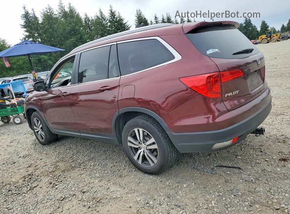 5FNYF6H76JB049955 2018 HONDA PILOT Burgundy Trasero izquierdo