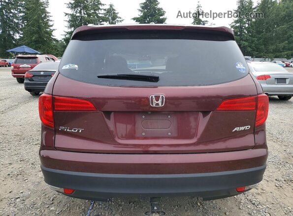 5FNYF6H76JB049955 2018 HONDA PILOT Burgundy Vista trasera