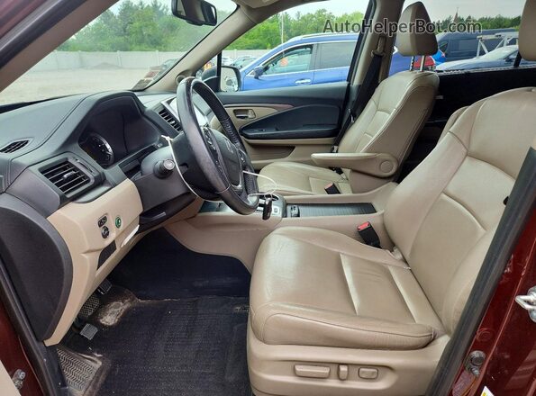 5FNYF6H80JB022534 2018 HONDA PILOT Бордовый Вид салона спереди