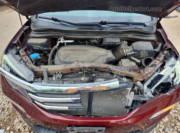 5FNYF6H80JB022534 2018 HONDA PILOT Бордовый Вид подкапотного пространства