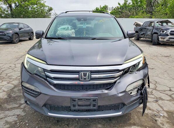 5FNYF6H91HB084656 2017 HONDA PILOT Gray Вид спереду